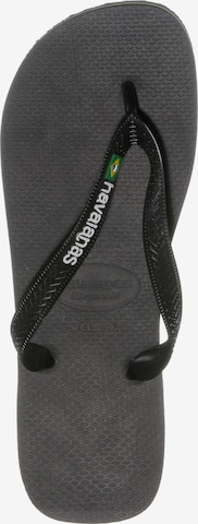 HAVAIANAS T-Bar Sandals 'Brasil Logo' in Black