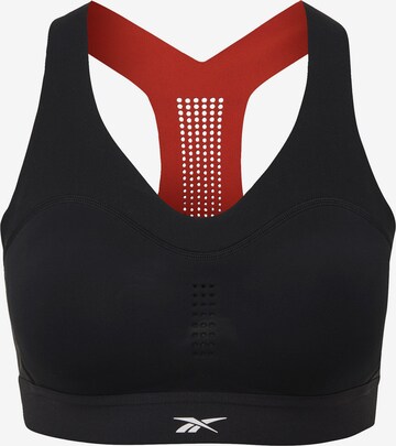 Reebok Bustier Sport bh in Zwart: voorkant