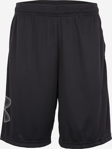 UNDER ARMOUR Loose fit Workout Pants 'Tech' in Black: front