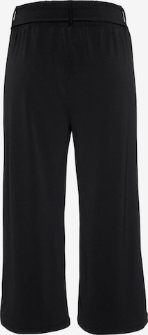 LASCANA Wide leg Pleat-Front Pants in Black