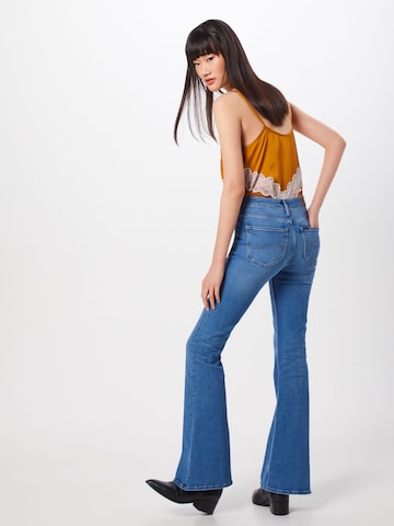 Lee Flared Jeans 'Breese' in Blauw: terug