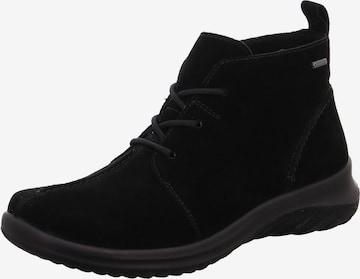 Legero Lace-Up Ankle Boots in Black: front