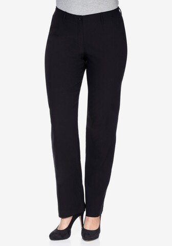 SHEEGO Slimfit Hose in Schwarz: predná strana