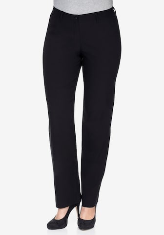 SHEEGO Slimfit Spodnie w kolorze czarny: przód