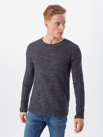 INDICODE JEANSRegular Fit Pulover 'Christian' - siva boja: prednji dio