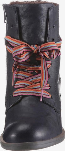 JOSEF SEIBEL Lace-Up Ankle Boots 'Sanja' in Blue