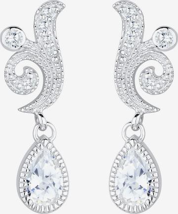 ELLI PREMIUM Earrings 'Kristall' in Silver: front