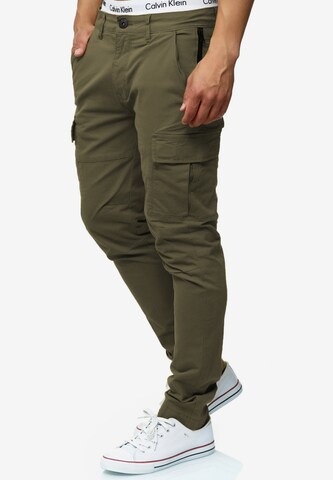 INDICODE JEANS Slim fit Cargo Pants 'Mathews ' in Green