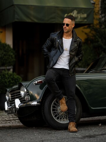 Cool 80s Biker Look by DAN FOX APPAREL