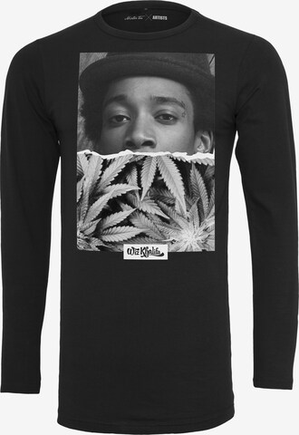 Mister Tee Shirt 'Wiz Khalifa Half Face' in Zwart: voorkant