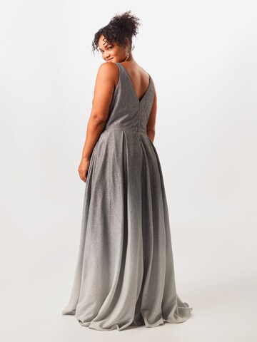 Robe de soirée 'OMBRE FLOW' My Mascara Curves en gris
