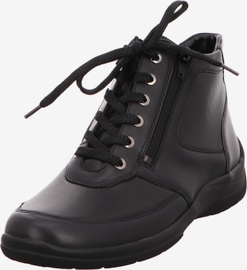 WALDLÄUFER Lace-Up Ankle Boots 'Hesna' in Black: front