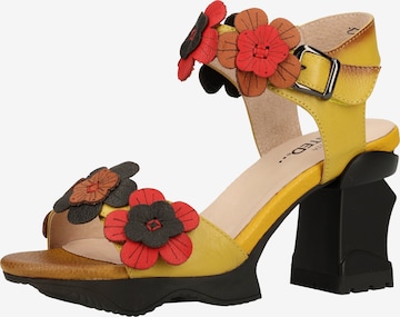 Laura Vita Strap Sandals in Yellow: front