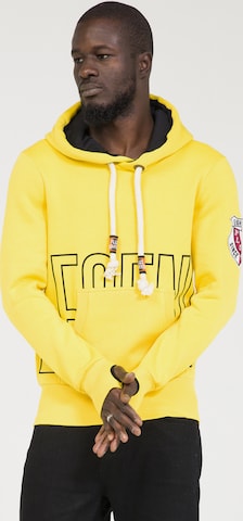 Sweat-shirt PLUS EIGHTEEN en jaune : devant