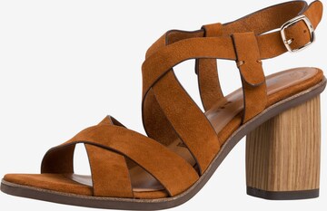 TAMARIS Sandalen met riem in Bruin: voorkant