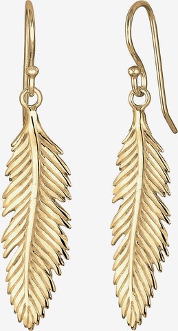 ELLI Earrings 'Feder' in Gold: front