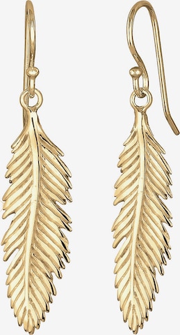 ELLI Earrings 'Feder' in Gold: front
