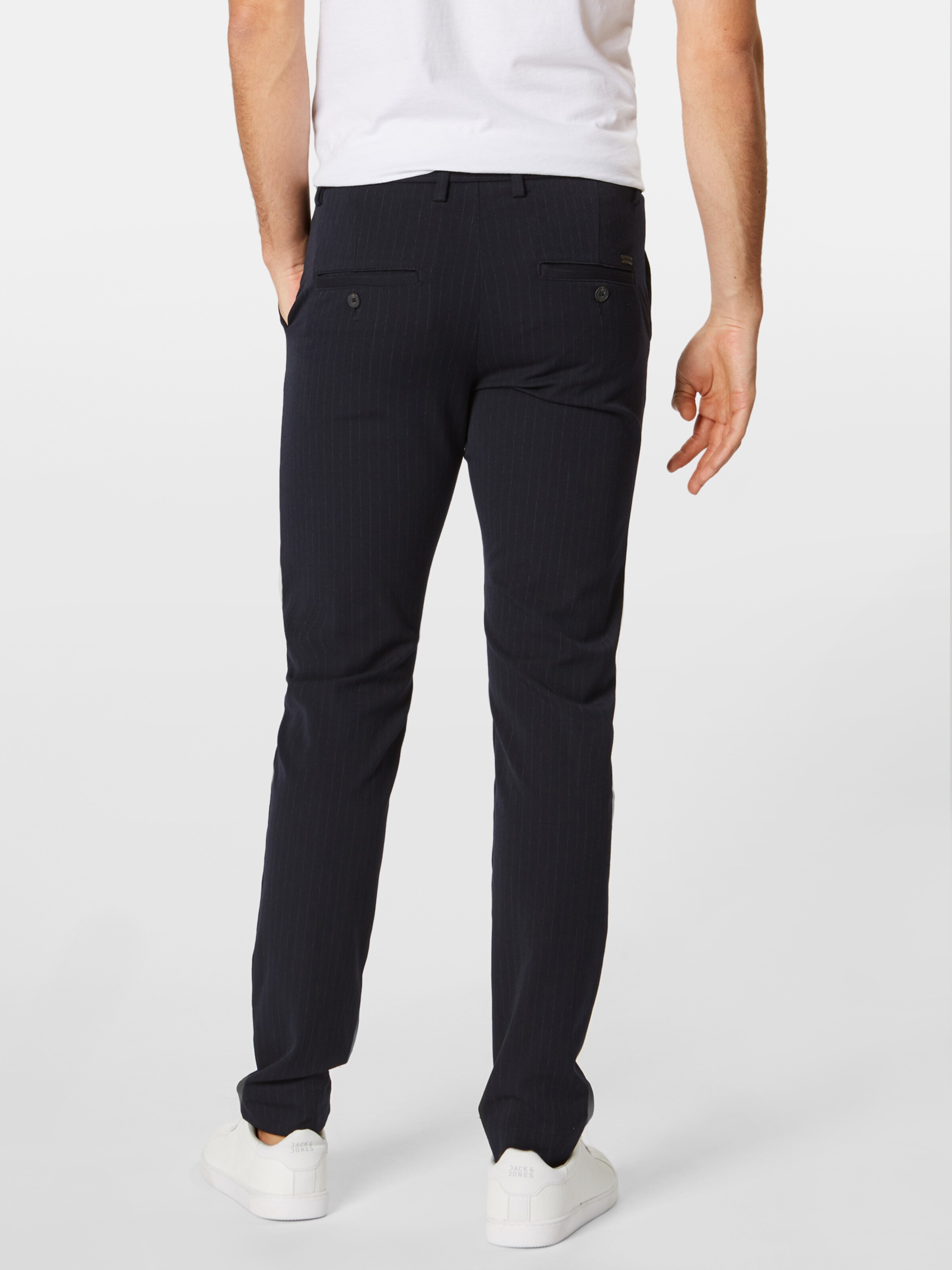 tengerészkék JACK & JONES Chino nadrág 'JJIMARCO JJCONNOR AKM 769 NAVY PIN NOOS': Hátulnézet