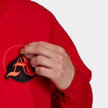 ADIDAS SPORTSWEAR Athletic Zip-Up Hoodie in Red: front