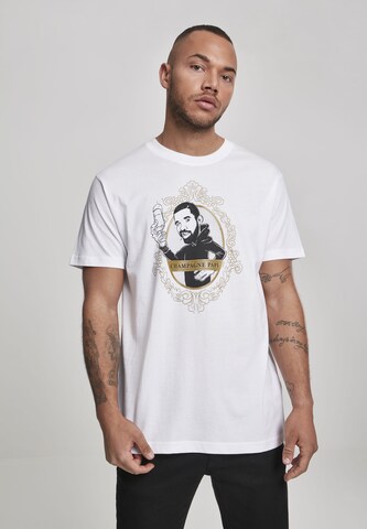 T-Shirt 'Champagne Papi' Mister Tee en blanc : devant
