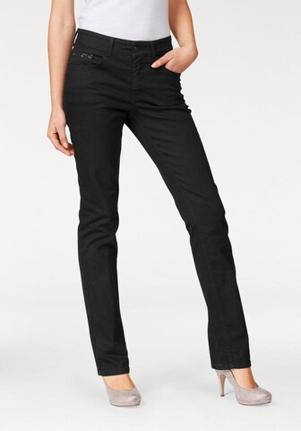 MAC Slimfit Jeans 'Melanie' in Schwarz: Vorderseite