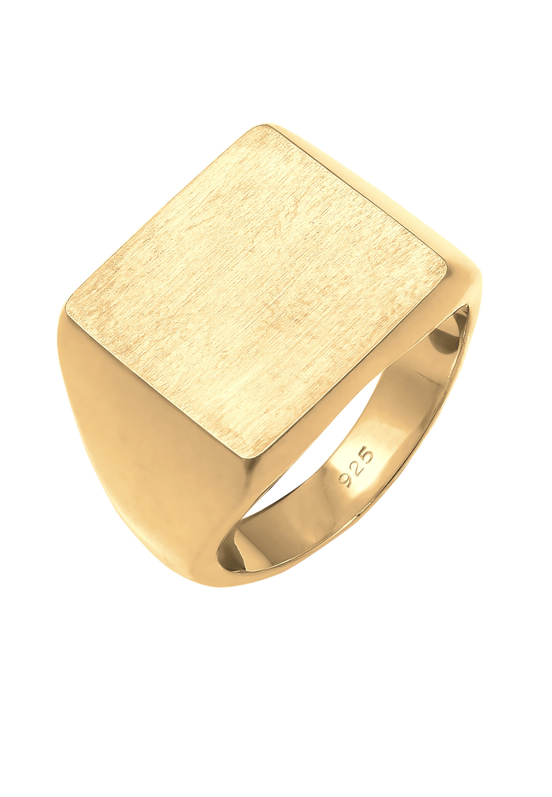 ELLI Ring Siegelring, Trend, Geo in Gold: Vorderseite