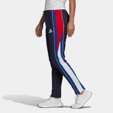 ADIDAS SPORTSWEAR Tapered Workout Pants in Blue