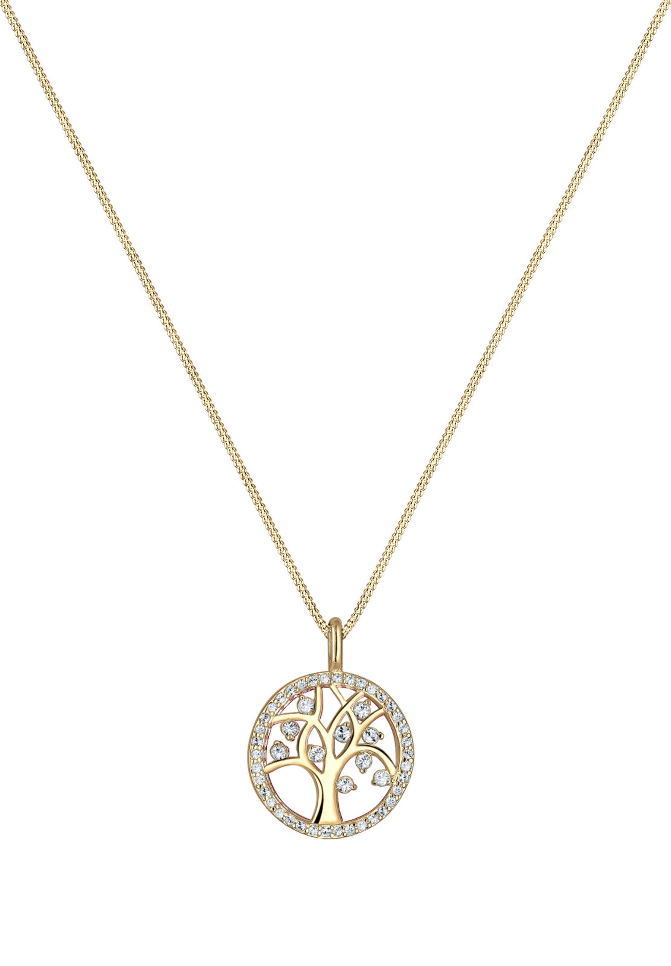 ELLI Halskette 'Lebensbaum' in Gold: Vorderseite