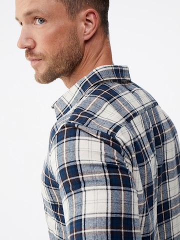 DAN FOX APPAREL Regular fit Srajca 'Thies' | modra barva