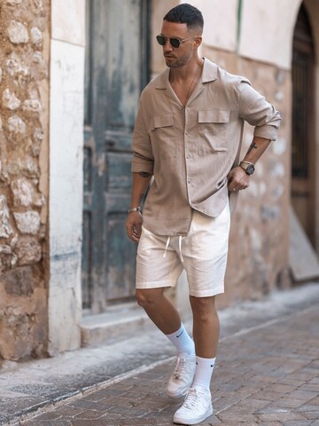 Light Beige White Look by DAN FOX APPAREL