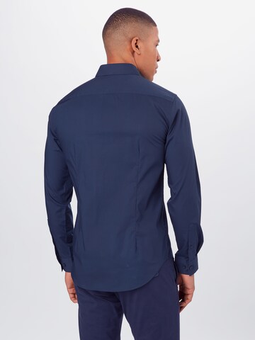 Coupe slim Chemise business Casual Friday en bleu