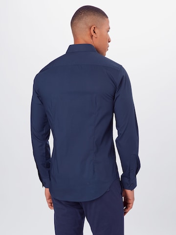 Coupe slim Chemise Casual Friday en bleu