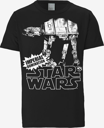 LOGOSHIRT Shirt 'AT- AT' in Zwart: voorkant