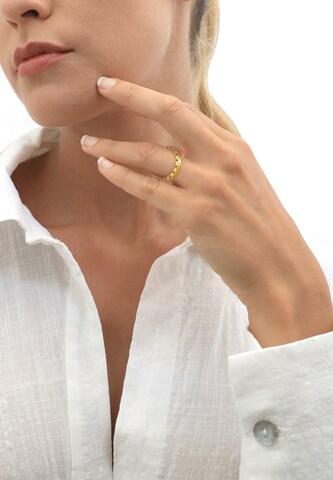 ELLI Ring Kreuz, Cut-Out in Gold