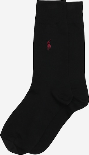 Polo Ralph Lauren Chaussettes 'SIZED FLAT-CREW-2 PACK' en noir, Vue avec produit