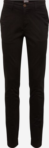 JACK & JONES Slimfit Lærredsbukser 'Marco Bowie' i sort: forside