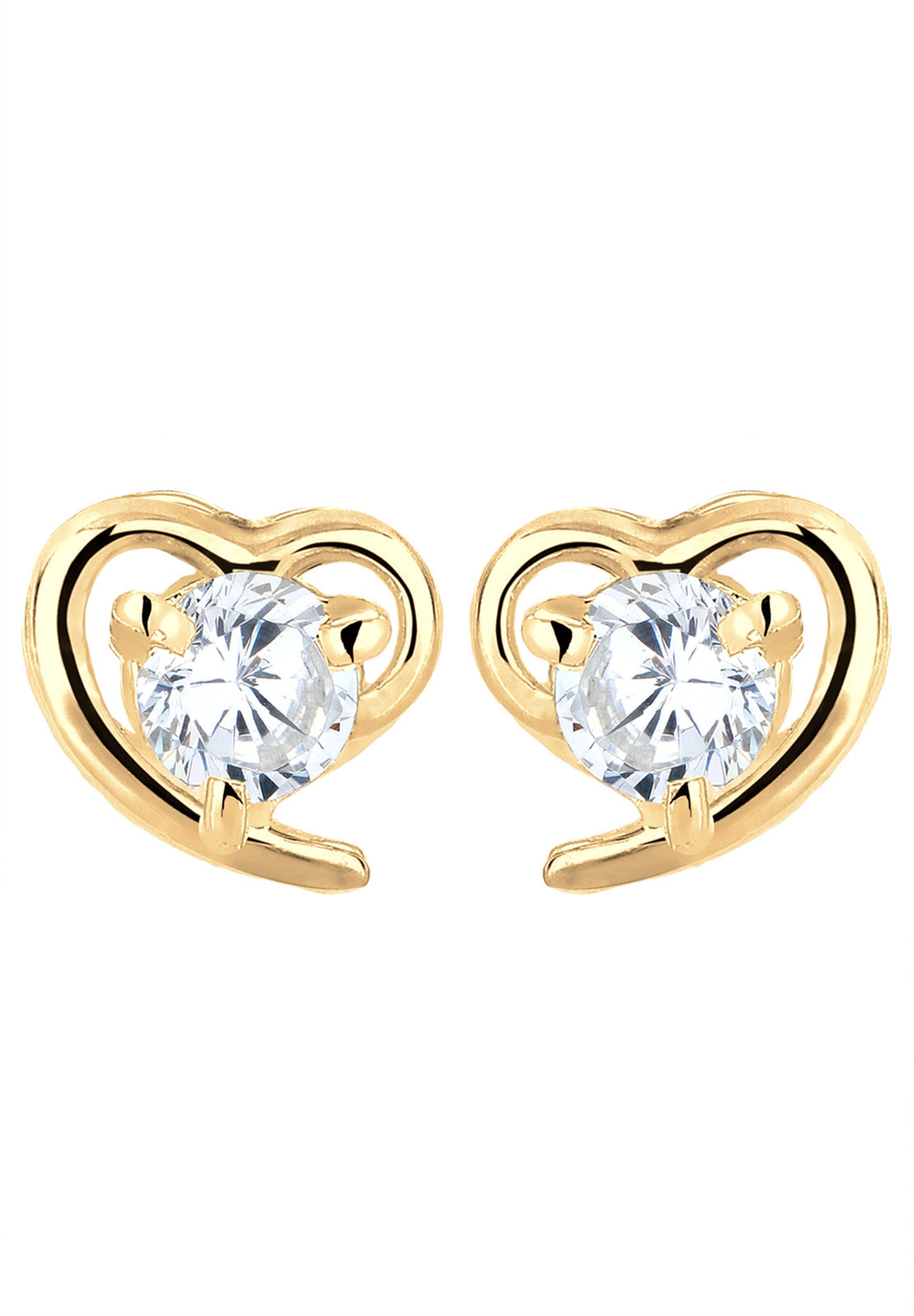 ELLI PREMIUM Earrings 'Herz' in Gold