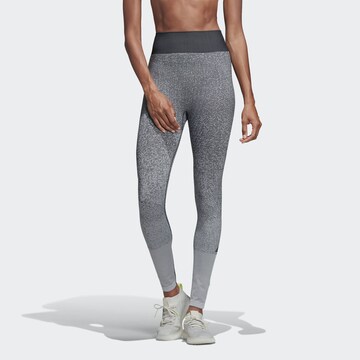 ADIDAS PERFORMANCE Skinny Sportbroek 'Believe This' in Grijs: voorkant