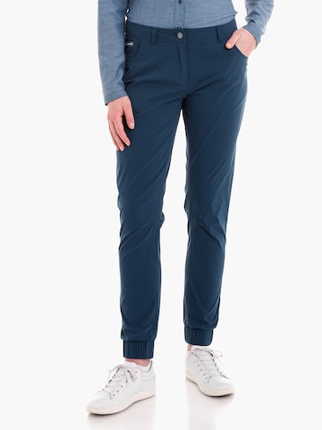 Regular Pantalon outdoor 'Emerald Lake' Schöffel en bleu : devant