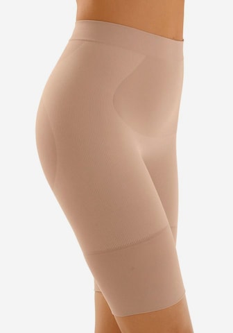NUANCE - Skinny Pantalón moldeador 'Emana' en beige: frente