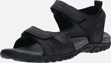 GEOX Hiking Sandals 'Strada' in Black: front