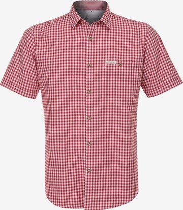 STOCKERPOINT Traditional Button Up Shirt in Red: front