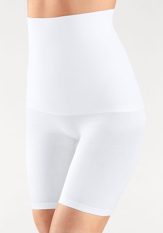 Pantalon modelant PETITE FLEUR en blanc : devant