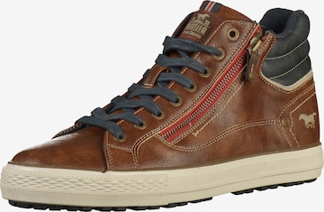 MUSTANG Sneakers high i brun: forside