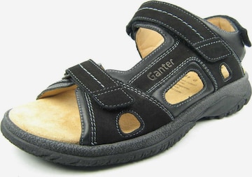 Ganter Hiking Sandals in Black: front