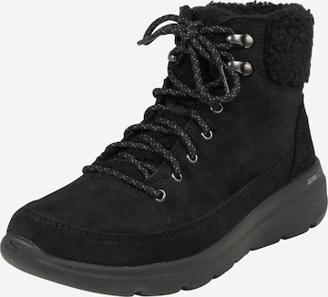 SKECHERS Lace-Up Ankle Boots in Black: front