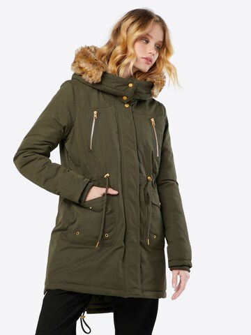 Urban Classics Parka zimowa w kolorze zielony: przód