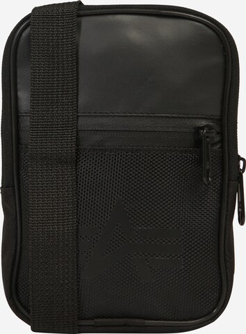 ALPHA INDUSTRIES Schoudertas 'Utility Bag' in Zwart: voorkant