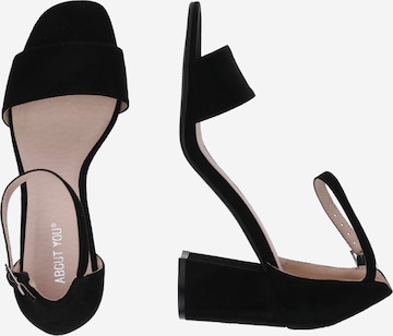 ABOUT YOU Sandals 'Alisha' in Black: side