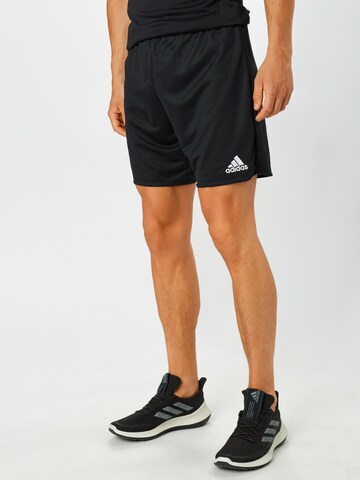 ADIDAS SPORTSWEAR Regular Workout Pants 'PARMA 16 SHO WB' in Black: front